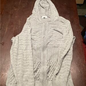 Fashion Bug Light Gray Hooded Cardigan
